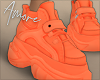 $ Neon Orange Sneakers M