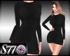 [S77]Black Knit Dress 