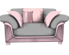 S} Pink and Gray Chair