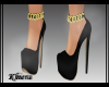 k. Black Chained Pumps