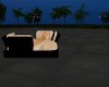 Beige and black Lounger