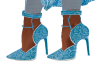 Snake Baby Blue Pumps