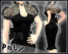 Lace Puff Dress [black]