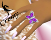 CPurple butterfly ring