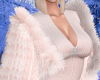 Winter fur coat pink