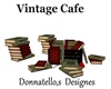 vintage cafe book stack