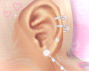 ! pink pompom earrings