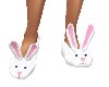 WHITE BUNNY SLIPPERS