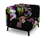 purpel flowerd chair