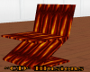 ~CD~FireRed Metal Chair