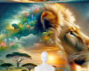Lion nature background