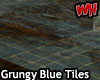 Blue Grungy Bath Tiles