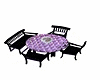 Blk/Purple Patio Seats