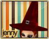 *J Witchy Hat Red