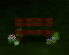 WOOD BENCH+FLOWERS