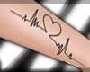 CH! Heart Beat Arm Tatto