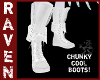 WHT CHUNKY SNEAKER BOOTS