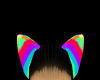 Rainbow kitty ears