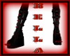 Blk and Red Spiked Boots