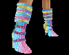 Raibow boots strapped