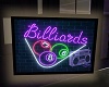 Neon Billiards Club Sign