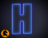 Neon Letter H