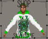 Green Q of Hearts Hoodie