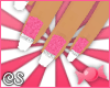 *CS* Pink Bling Nails