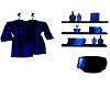 Blue and Black Robe Set