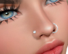 F} silver Nose Piercings