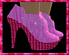 *pink velvet short boots