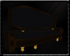 Dark wood coffin couch