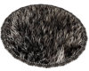 Gray Fur Round Rug