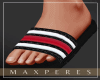 Stripe Tape Flops