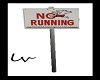 No Running Pool Sign