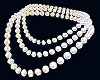 3 String White Pearls
