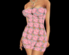 Sexy pink flower dress