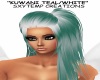 Kuwani teal/white hair