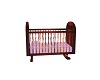 baby girl crib dark wood