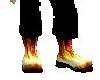Flaming guys boots