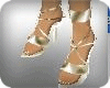 Gold heel boots