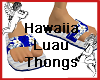 Hawaiian Luau Thongs Blu