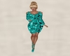 Teal Sequins Dress RL