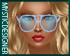 !Hot Blue Kitty Glasses