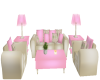 (D) Pinkish Sofa Set