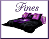 Purple & Black Fur Bed
