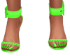 Cleo Green Denim Heels