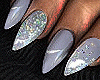 ⚘ Purple Diamond Nails