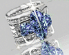 Blue Silver Wedding Ring