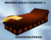 Brown Gold Lounger 1